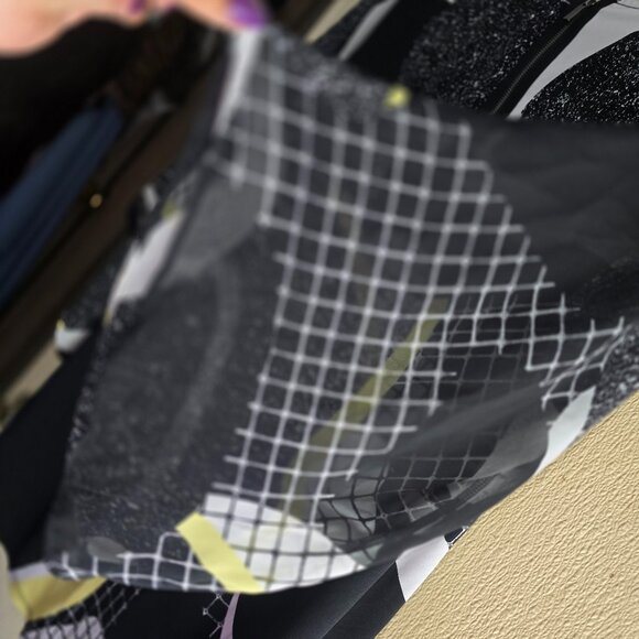 Alfani Woman Multi Color Sequin Blouse with Sheer Flowy Sleeves - Picture 6 of 6